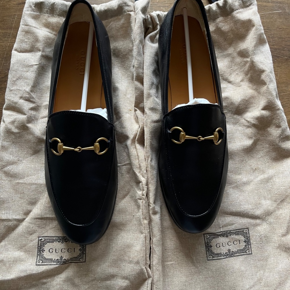 Gucci Jordan Loafers in Black 39.5, New with dustbags
